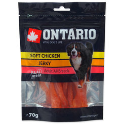Ontario měkké kuřecí proužky pamlsek pro psy 70 g