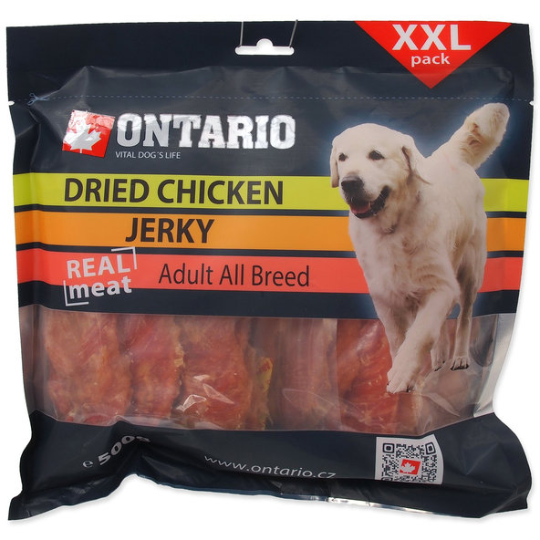 Ontario kuřecí sušené plátky pamlsek pro psy 500 g