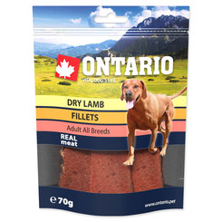Ontario jehněčí sušené plátky pamlsek pro psy 70 g