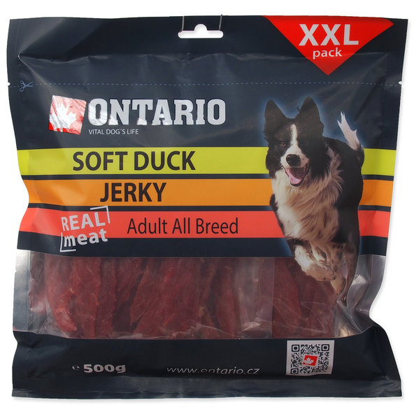 Ontario měkké sušené kachní kousky pamlsek pro psy 500 g
