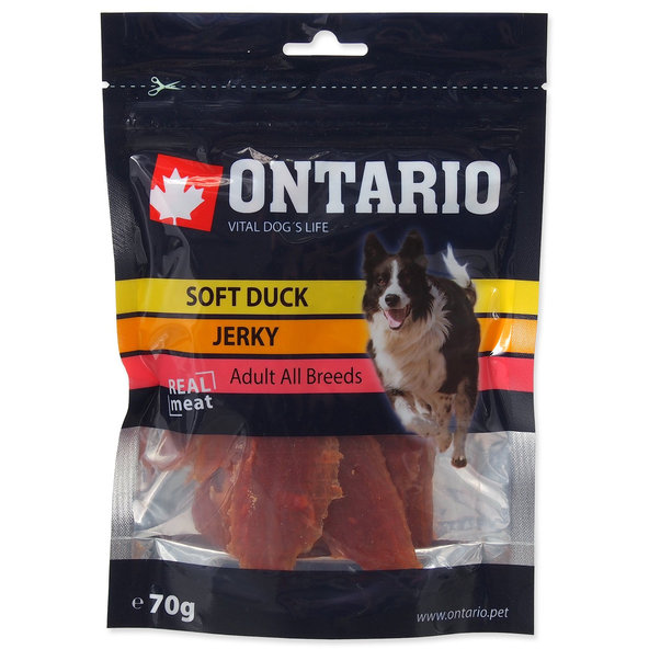 Ontario měkké kachní kousky pamlsek pro psy 70 g