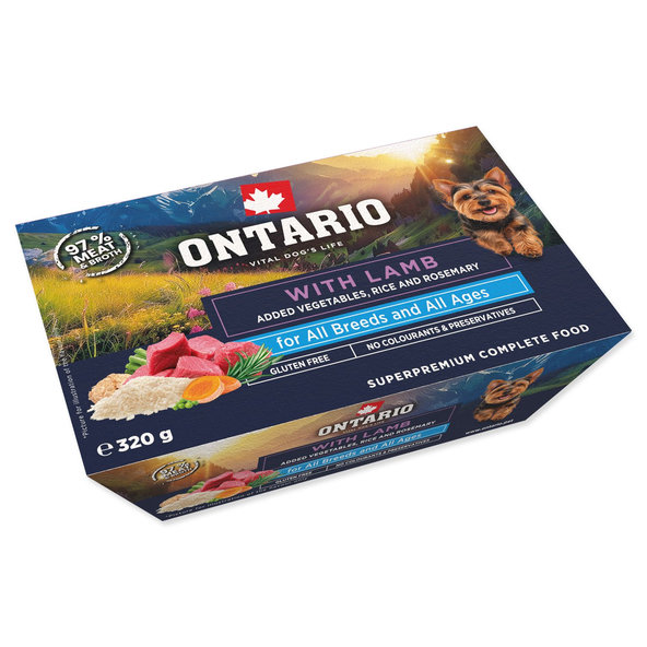 Ontario vanička s jehněčím pro psy 320 g