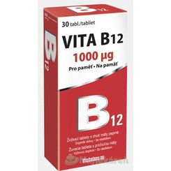Vitabalans Vita B12 1 mg žvýkací tablety máta 30 tablet