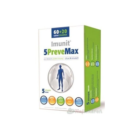 Imunit 5PreveMax 60 + 20 tablet zdarma