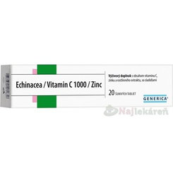 Generica Echinacea + Vitamin C 1000 + Zinek 20 tablet