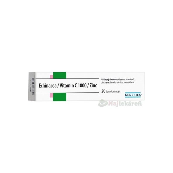 Generica Echinacea + Vitamin C 1000 + Zinek 20 tablet