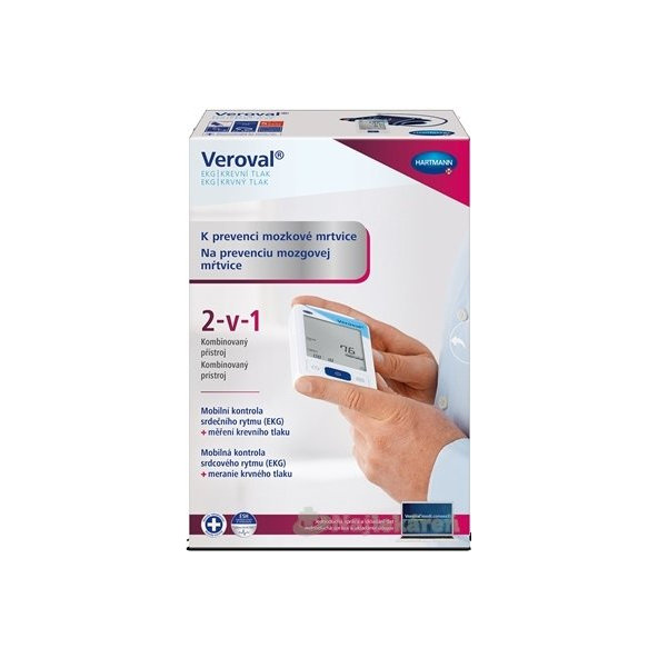 Veroval EKG a krevní tlak přístroj 2v1 pažní s manžetou