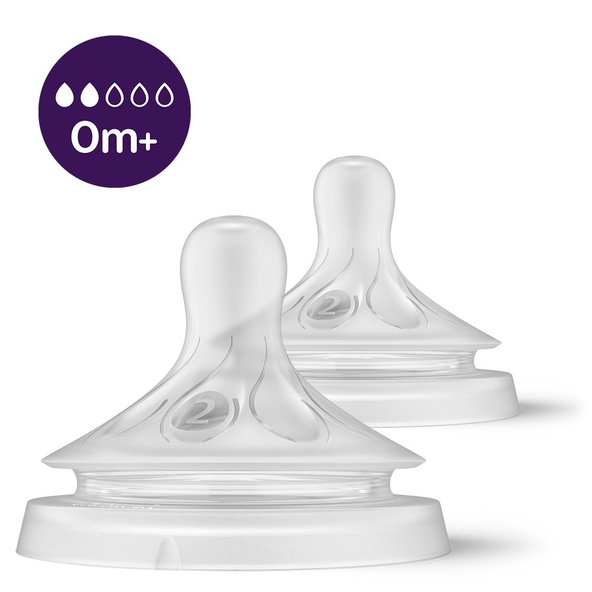 Philips AVENT dudlík Natural Response 2 novorozenecký průtok 0 m+ 2 ks