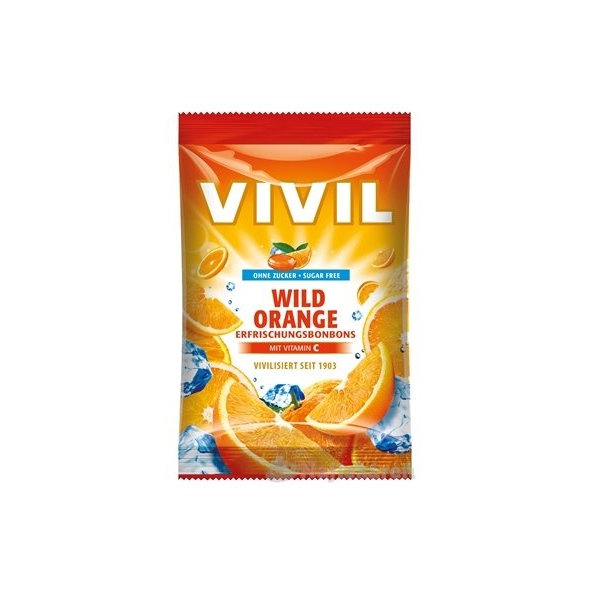 Vivil Wild Orange drops pomeranč vitamin C bez cukru 60 g