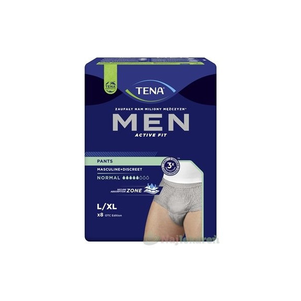 TENA Men Pants Normal Grey L/XL 8 ks
