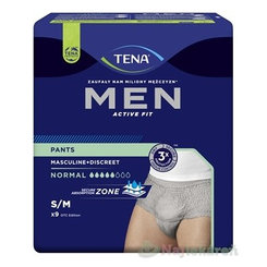 TENA Men Pants Normal Grey S/M inkontinenční spodní prádlo 9 ks