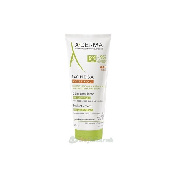 A-DERMA Exomega Control emolienční krém na atopickou pokožku 200 ml