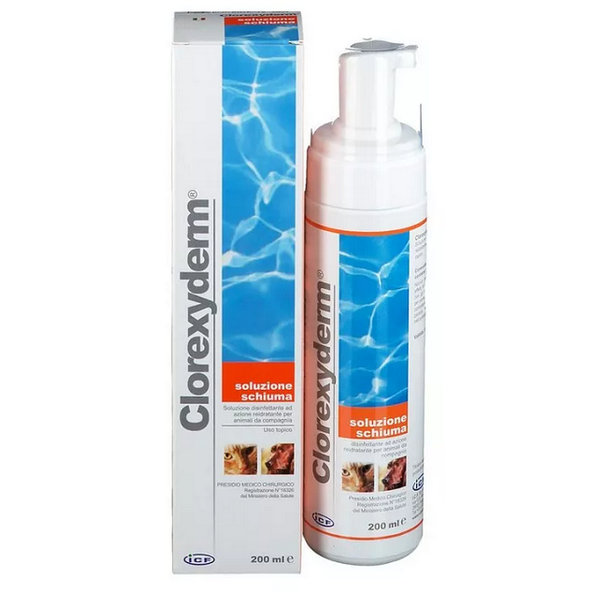 Clorexyderm antiseptický roztok s pěnovým aplikátorem pro domácí zvířata 200 ml