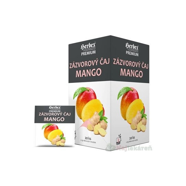 HERBEX Premium zázvorový čaj mango 20x2 g