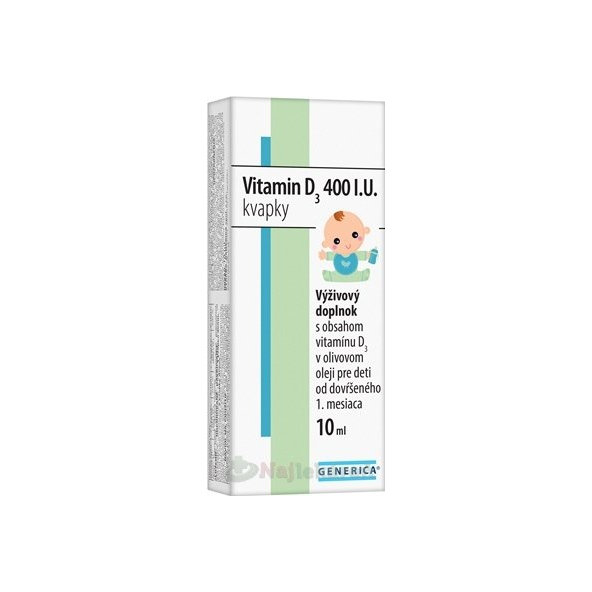 Generica Vitamin D3 400 IU kapky 10 ml