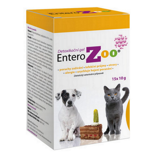 Entero Zoo detoxikační gel při zažívacích potížích pro zvířata 15x10 g