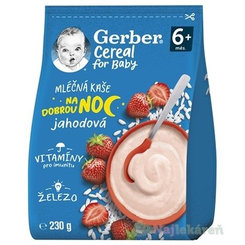 Gerber Cereal mléčná kaše Dobrou noc jahodová 6 m+ 230 g