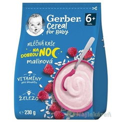 Gerber Cereal mléčná kaše Dobrou noc malinová 6 m+ 230 g
