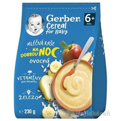 Gerber Cereal mléčná kaše Dobrou noc ovocná 6 m+ 230 g
