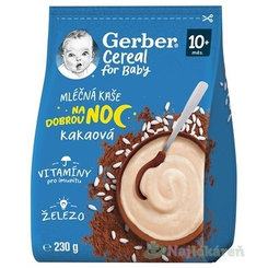 Gerber Cereal mléčná kaše Dobrou noc kakaová 10 m+ 230 g