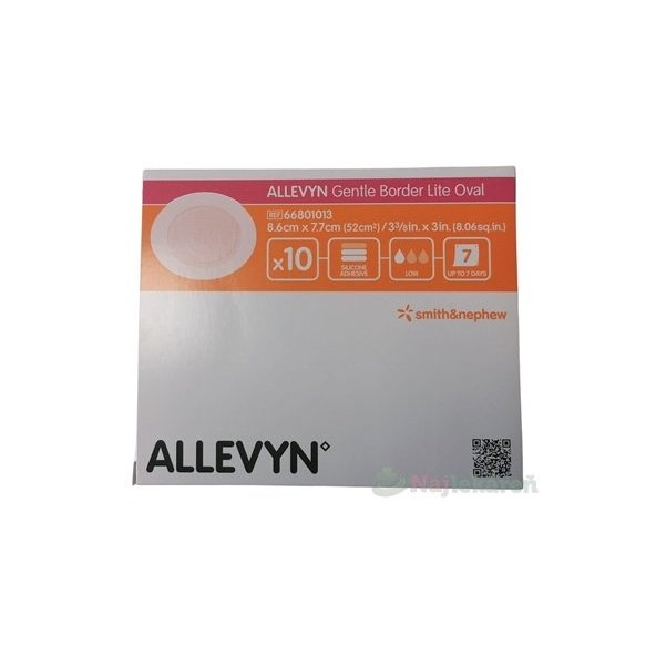 Allevyn Gentle Border Lite Oval hydrocelulární pěnové krytí 10 ks