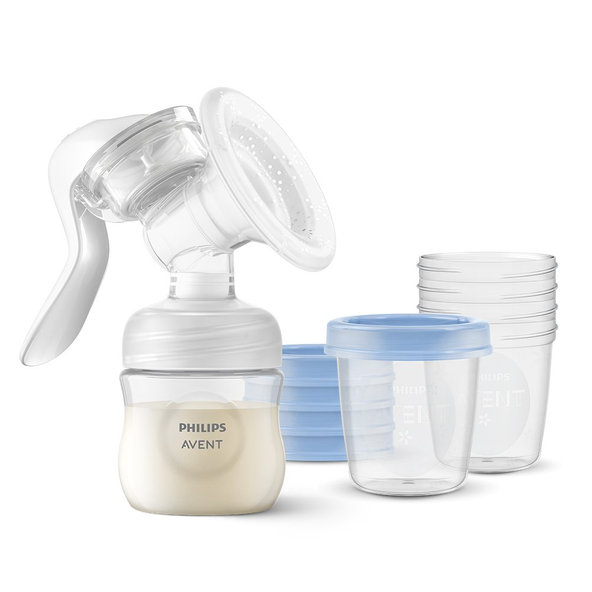 Philips AVENT manuální odsávačka mateřského mléka VIA 180 ml 5 ks