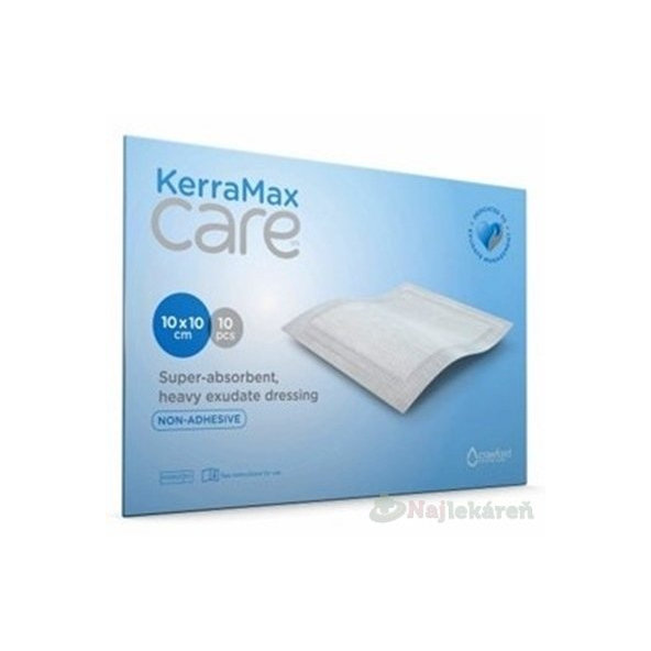 3M KerraMax Care na rány superabsorpční neadhezivní 10x10 cm 10 ks