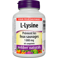 Webber Naturals L-Lysine 1000 mg 60 kapslí