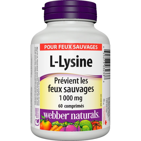 Webber Naturals L-Lysine 1000 mg 60 kapslí