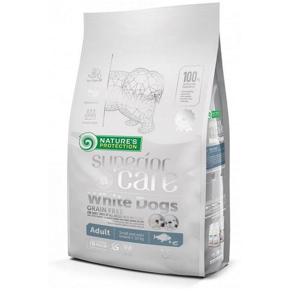 Natures Protection SC White psy adult malí sleď 1,5 kg