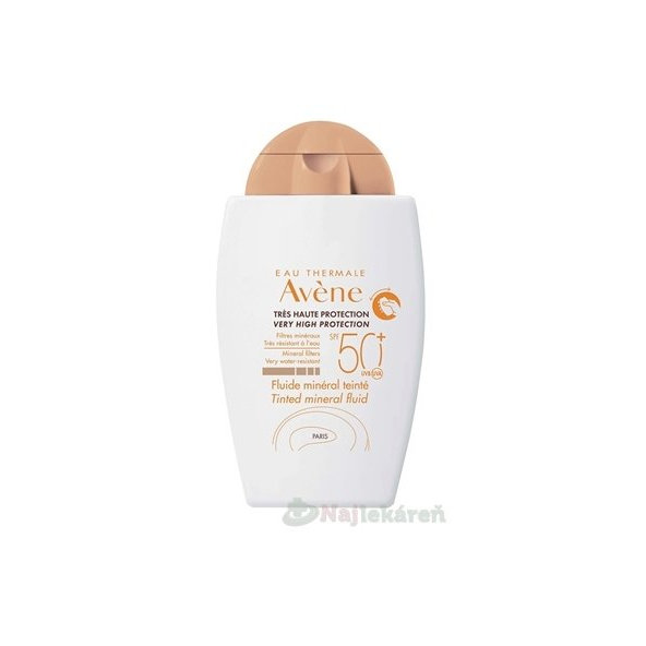 AVENE Sun tónovaný minerální fluid SPF 50+ 40 ml