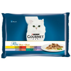Gourmet Perle Multipack Duo kapsičky pro kočky hovězí s kuřetem 4x85 g
