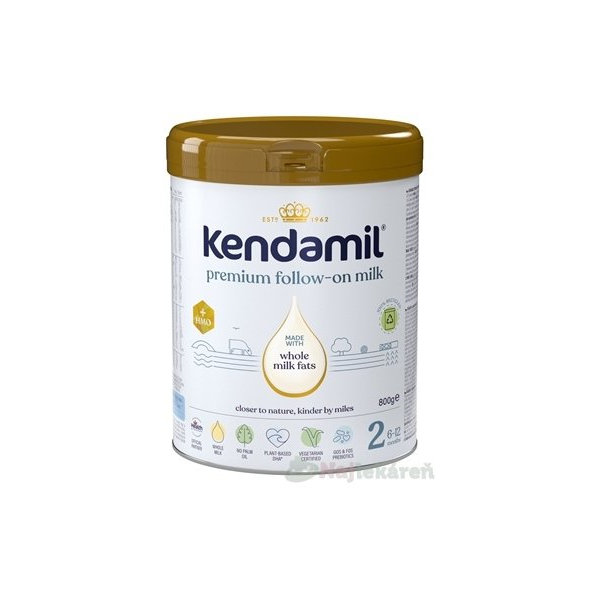 Kendamil Premium následná kojenecká mléčná výživa 2 HMO+ 6 m+ 800 g