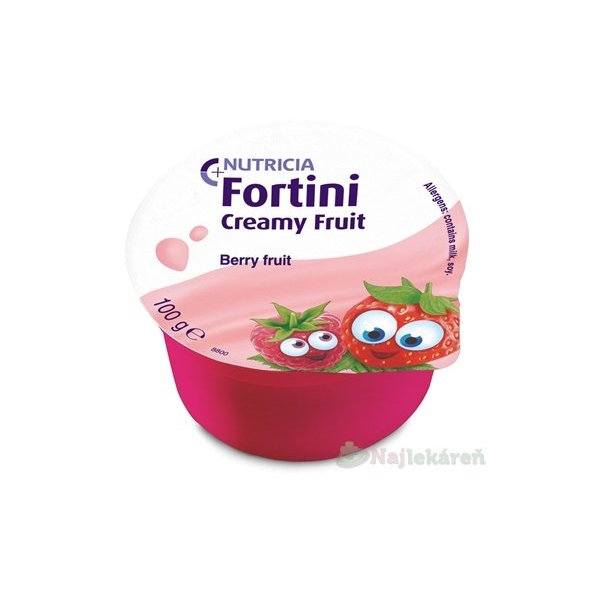 Fortini Creamy Fruit Multi Fibre červené ovoce 4x100 g
