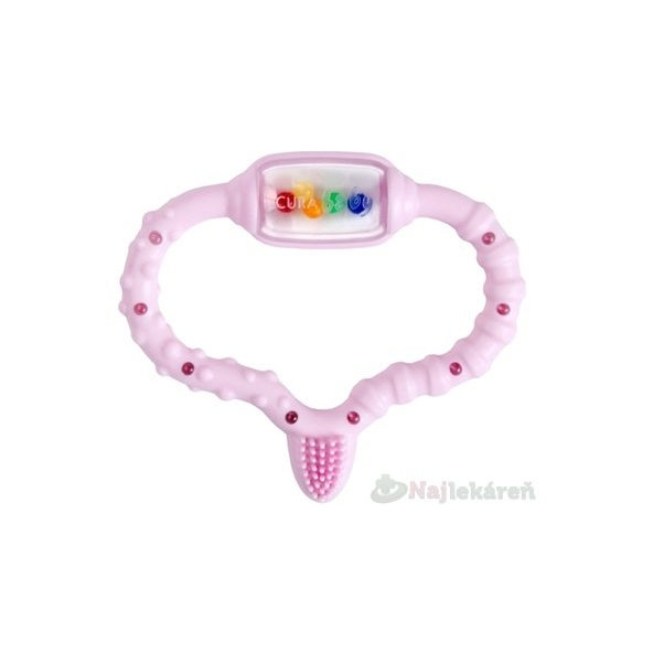 Curaprox Baby kousátko růžové 0m+