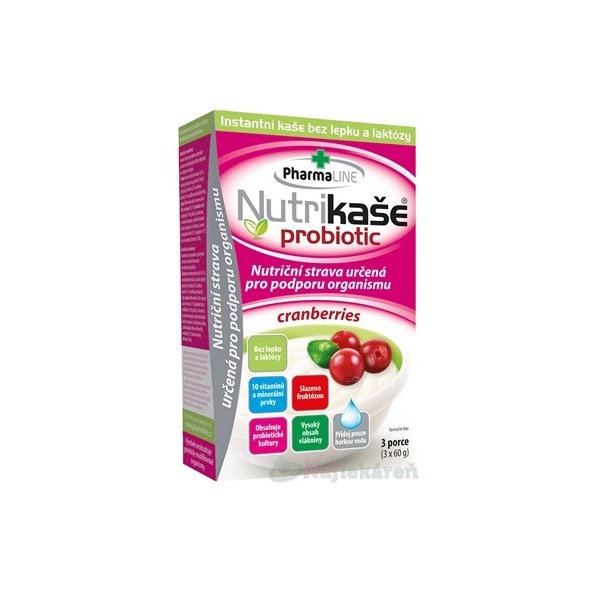 Nutrikaša Probiotic brusinky 3x60 g