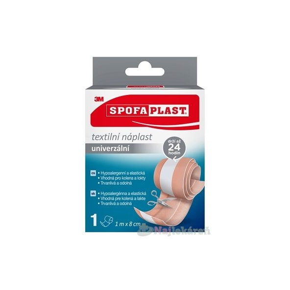 3M Spofaplast č.164 textilní univerzální rychloobvaz 8 cm x 1 m