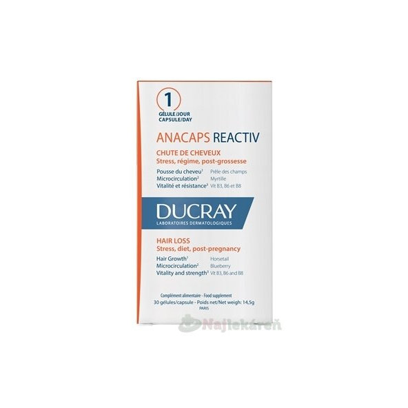 DUCRAY Anacaps Reactiv podpora vlasů 30 kapslí
