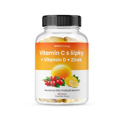 MOVit Energy Vitamin C 1200 mg se šípky + Vit. D + zinek 90 tablet