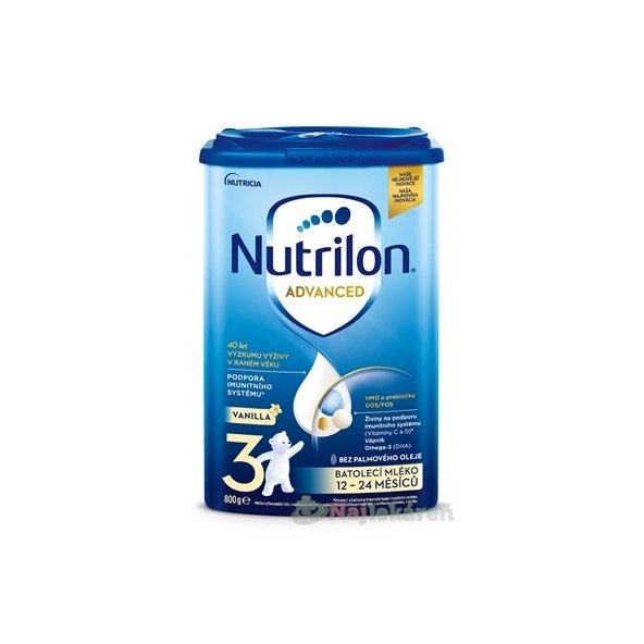 Nutrilon Advanced 3 Vanilla batolecí mléko 12–24 m 6×800 g