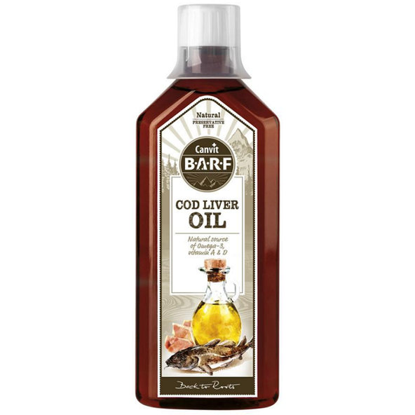 Canvit BARF Cod Liver Oil pro psy 500 ml