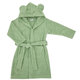 EKO Župan bavlněný s kapucí a oušky Olive Green vel. 92–98