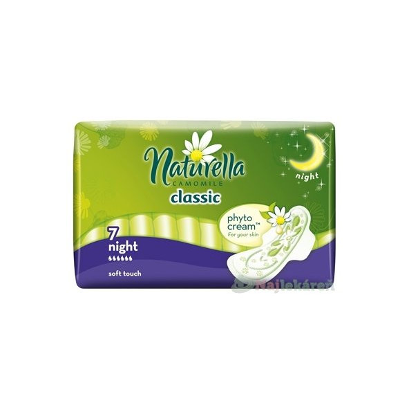 Naturella Camomile Classic Night hygienické vložky 7 ks