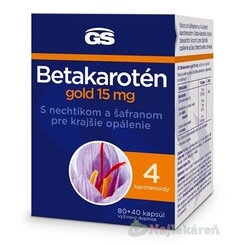 GS Betakarotén Gold 15 mg s měsíčkem a šafránem 80+40 kapslí