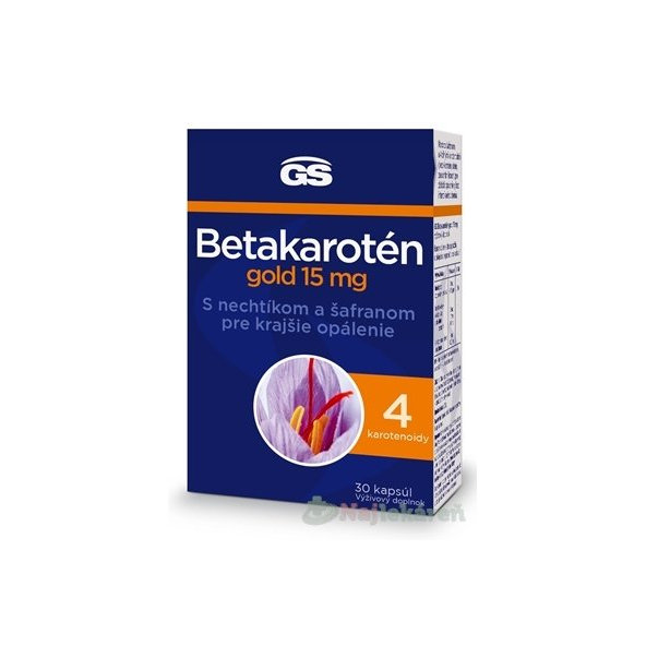GS Betakaroten Gold 15 mg s měsíčkem a šafránem 30 kapslí