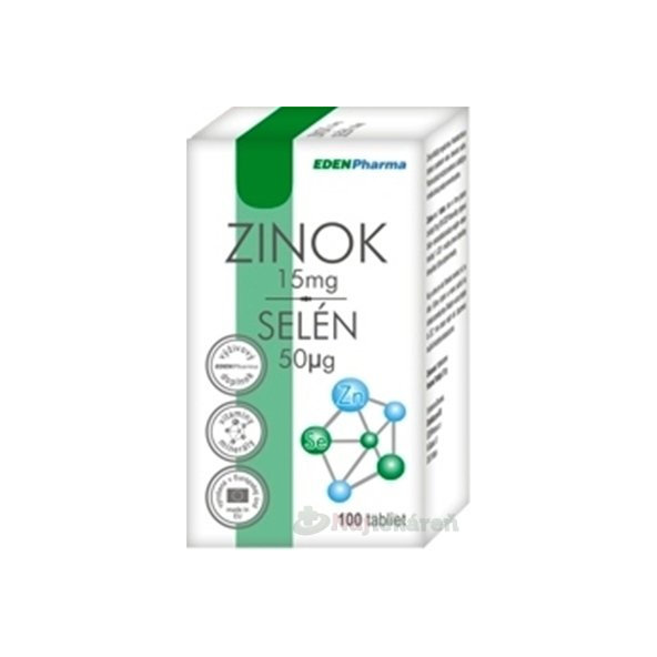 EDENPharma Zinek 15 mg + Selen 50 µg 100 tablet