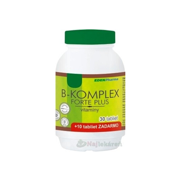 EDENPharma B-komplex Forte Plus 30 + 10 tablet zdarma