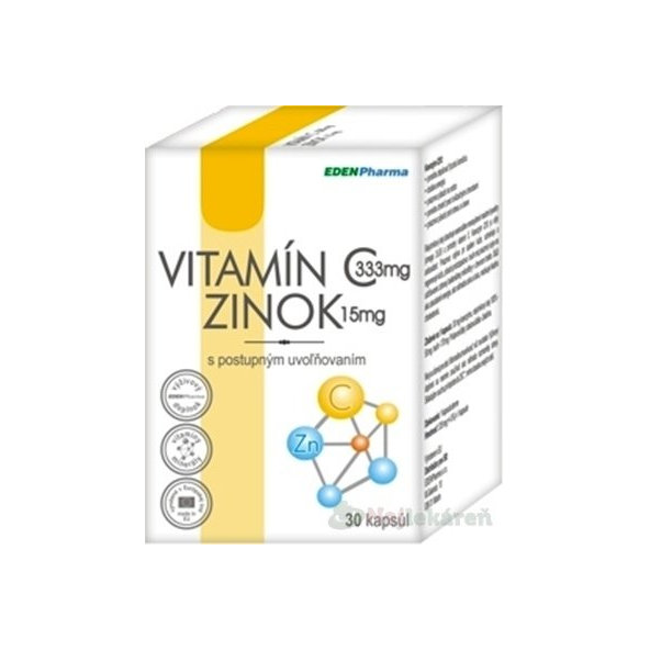 EDENPharma Vitamín C + Zinek 30 kapslí