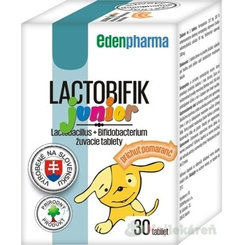 EDENPharma Lactobifik Junior žvýkací tablety pomeranč 30 tablet