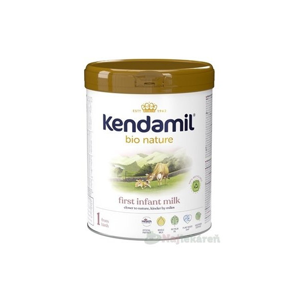 Kendamil Bio Nature počáteční mléčná výživa 1 DHA+ 0 m+ 800 g